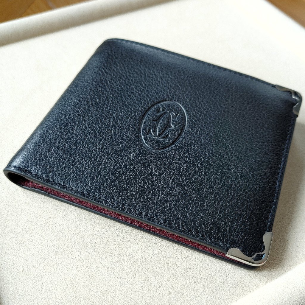 Cartier Must De Cartier Black Burgundy Wallet Cartier Must De Cartier Black Burgundy Wallet